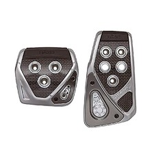 Carmate RAZO GT Spec AT-V Carbon Fiber Pedal Set Silver for Toyota Hiace Kei