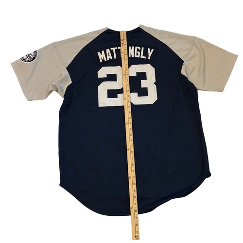 Vintage Nike New York Yankees Don Mattingly #23 Baseball Jersey Mens Medium Blue - Picture 8 of 9