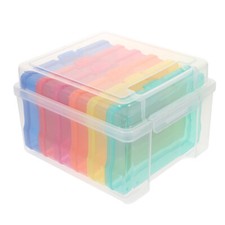 4x6 Photo Storage Box, 6 Inner Cases, Clear Plastic Craft Keeper 6pcs