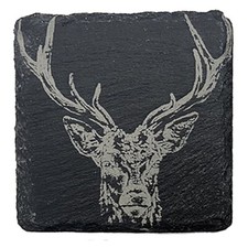Stag Prince Single Slate Coaster by The Just Slate Company