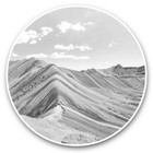 2 x Vinyl Stickers 25cm (bw) - Rainbow Mountains of Zhangye  #39399