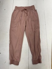 A New Day Pink Drawstring Cuffed Leg Joggers Womens Size Small
