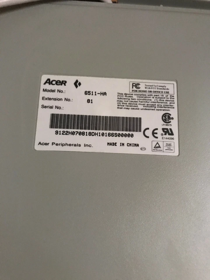 RARE NEW VINTAGE ACER ASPIRE 6511-HA WINDOWS MULTIMEDIA BEIGE USB KEYBOARD DS - Image 3 of 4