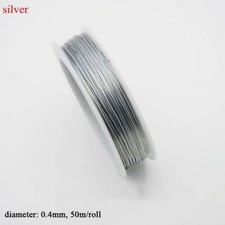 0.4mm Multicolor Acier Câble Souple Rouleau 50m DIY Fleurs Bijoux Faisant Craft