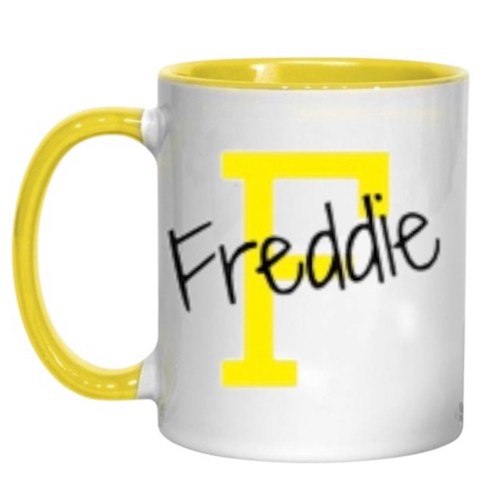 Personalised Mug Name and Initial Coloured Inside & Handle Mug Coffee Cup - Picture 15 of 16