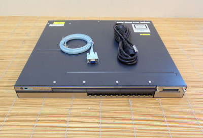 Cisco WS-C3750X-12S-E Stack 12 GE SFP Eth ports 1x 350W AC PWR IP Services set