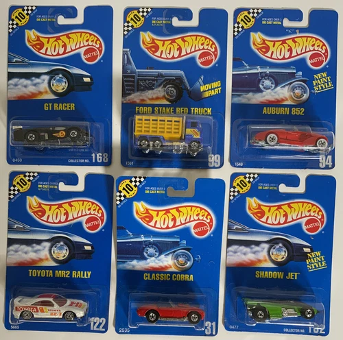 Hot Wheels Blue Card Vintage Lot of 6 Cobra Truck Auburn GT Yota Jet