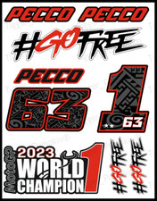 Francesco Bagnaia Stickers Decals - Sticker Kit Pack Sheet (9 Stickers) NEW!!