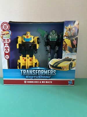 Transformers EarthSpark Bumblebee and Mo Malto Cyber-Combiner Action Figures NEW