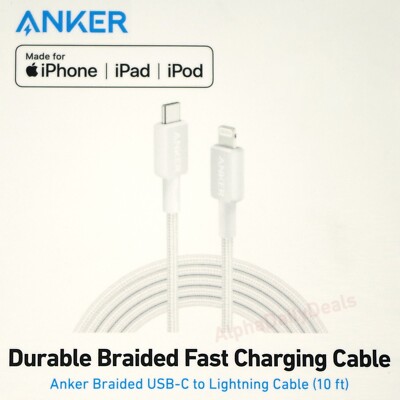 Anker 322 USB-C to Lightning Connector Braided Cable MFi Certified