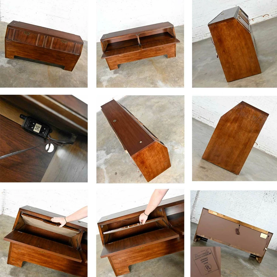 Cama y armarios modulares de 3 secciones estilo campaña Thomasville Furn Mystique Foto 4 de 4