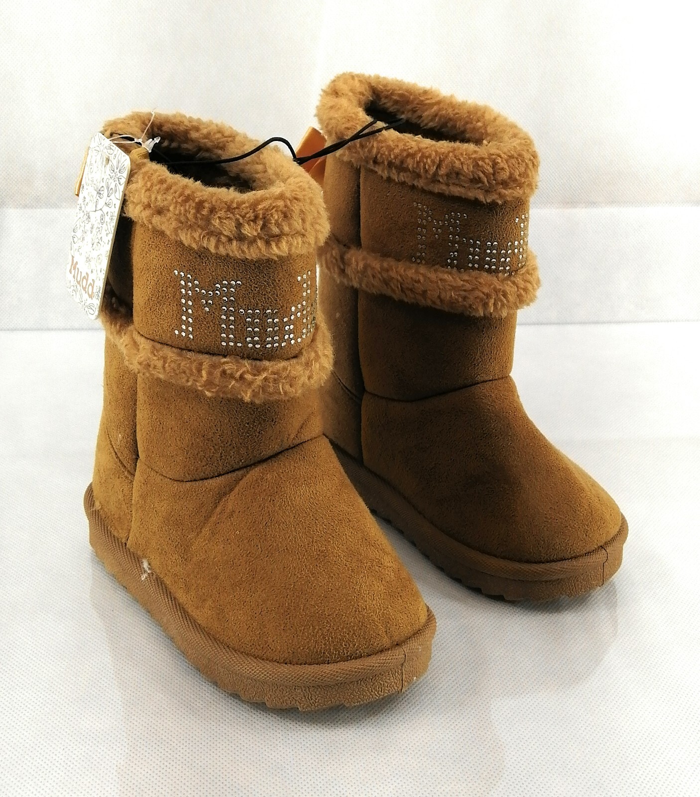 Faux Fur Lined Embellished Boots Brown 