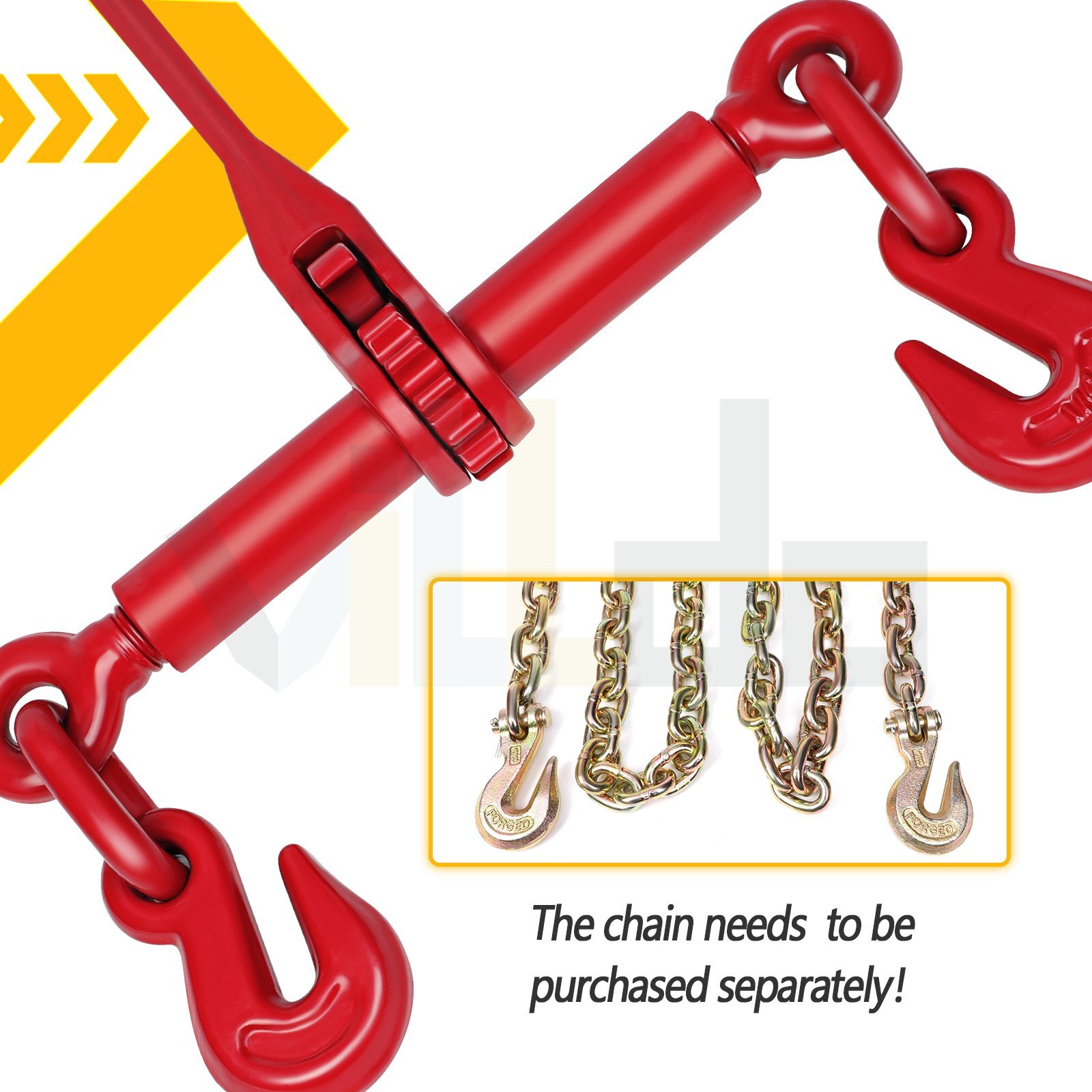 4 Pack Truck Trailer Load Binder Ratchet Chain Binder for 1/4“5/16