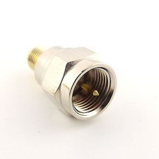 F Male Plug to RP-SMA Female Plug Straight RF Coax Adapter Connector Converter