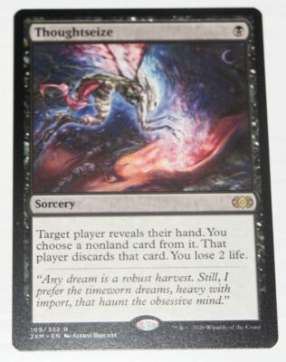mtg cards like thoughtseize Magic: The Gathering - (45) You lose 2 life Thoughtseize [Outlaws of Thunder Junction: