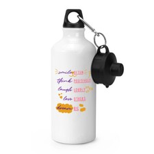 Smile Often Think Positively Laugh Loudly Sports Bottle Drinks Camping Flask