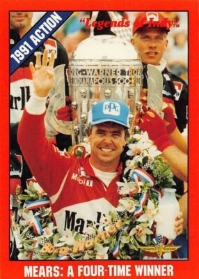  Legends of Indy Trading Card #1 MEARS: A FOUR TIME WINNER Indianapolis 500