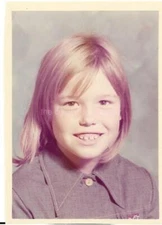 SCHOOL GIRL Color ORIGINAL Portrait SMALL FOUND PHOTO Vintage 311 59 H