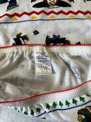 Vintage St Eve For Kids Girls Crop Top Hipster M 8-10 Cotton Christmas Winter - Picture 8 of 9