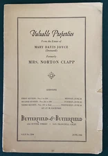 1946 Butterfield & Butterfield Catalog Mary Davis Joyce Properties Furniture