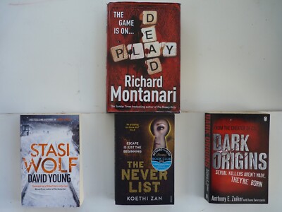 RICHARD MONTANARI; DAVID YOUNG AND 2 MORE - JOB LOT FOUR THRILLER FICTION BOOKS