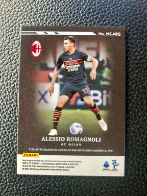 ACミラン ROMAGNOLI 2021-22 Chronicles Noir Alessio Romagnoli Autograph SSP #016/199