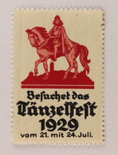 Tänzelfest Dance Festival 1929 German Poster Stamp