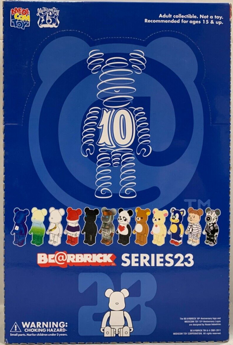 MEDICOM BEARBRICK BE@RBRICK SERIES 23 FULL DISPLAY BOX 24 PIECES 