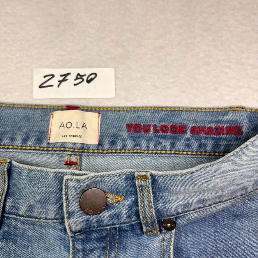 Alice + Olivia AO.LA Jeans Womens 24 Floral Embroidered High Alice + Olivia AO.LA Jeans Womens 24 Floral Embroidered High