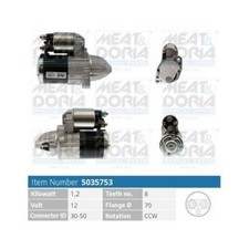 1x Motorino di Avviamento MEAT & DORIA 5035753 adatto per CHRYSLER MITSUBISHI JEEP