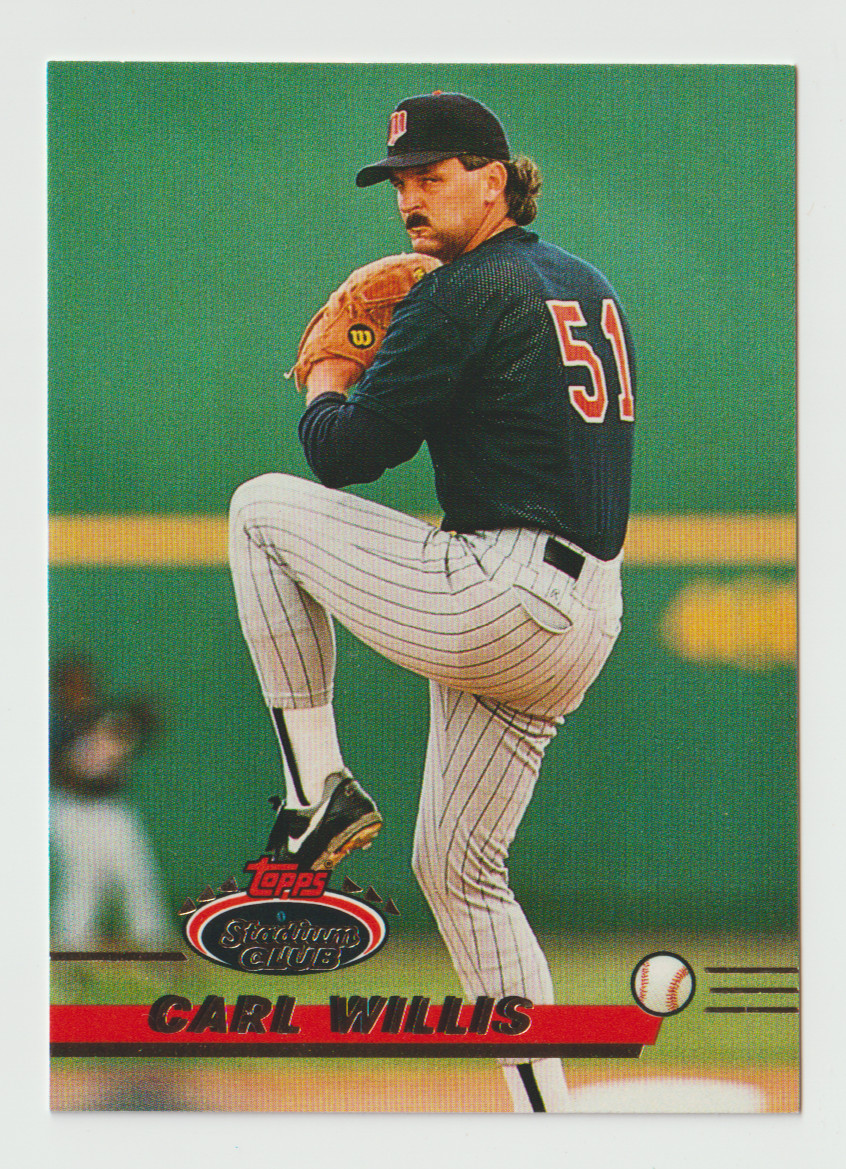 1993 Stadium Club Baseball #182 Carl Willis - Minnesota Twins