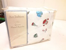 Queen Size Flannel Sheet Set 4 Piece 100 Cotton Soft Christmas Winter Wardrobe