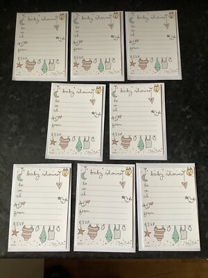 8 Stück Babyparty Einladungen - von BELLY BUTTON DESIGNS