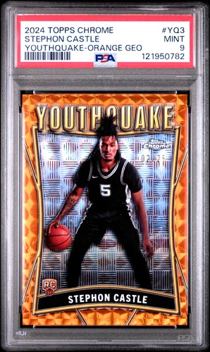 Stephon Castle [Orange Refractor] #YQ-3 2024 Topps Chrome Youthquake card