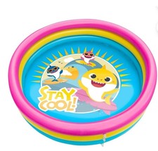 Pinkfong Baby Shark 3-Ring Inflatable Swimming Pool Ages 2 NEW