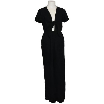 H&M, Jumpsuit, Größe: M, Schwarz, Leinen/Viskose, Einfarbig, Damen #nSa