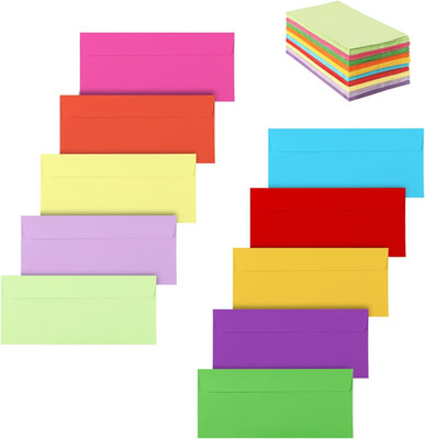 50 Pack Colorful Envelopes #10,Envelopes Letter Size,#10 Business Envelopes,Enve