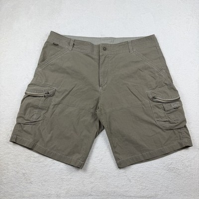 Kuhl Ambush Cargo Shorts Men's 40 Brown Stretch Zipper Pockets Outdoors Hiking