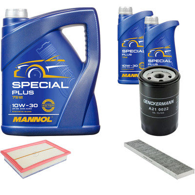 Inspektionspaket MANNOL Special Plus 10W-30 7L für VW Sharan 2.0 1.8 T 20V