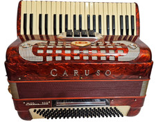 Caruso Model 100 Accordion &ndash; 120 Bass &ndash; Made in Italy &ndash; Red