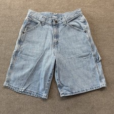VTG Lee Dungarees Carpenter Baggy Skater Y2K Light Wash Jean Shorts Men s 30