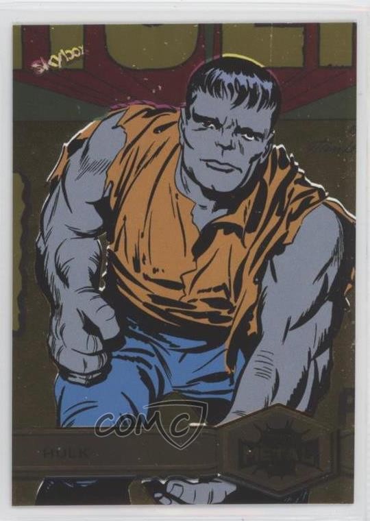 2022 Marvel Metal Universe Spider-Man High Series Gold Light FX Hulk #133 02v3