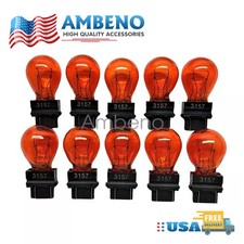 10pcs 3157 Amber Turn Signal Parking Drl Light Bulbs New