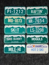 COLORADO mini cereal license plate lot of 10 all different