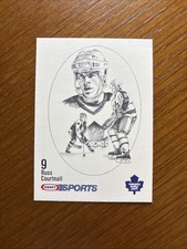 1986-87 Kraft Drawings #9 Russ Courtnall, Toronto Maple Leafs NMMT Rookie RC