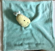 Chickpea Lovey Security Blanket Dinosaur Teal Blue Yellow