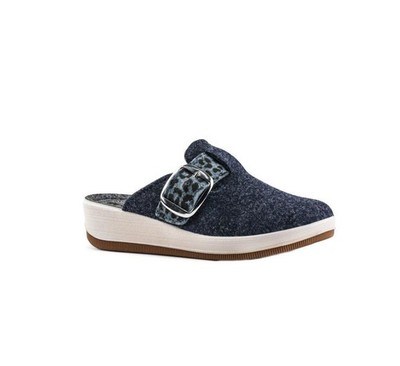 Hausschuhe Keilabsatz und Schnalle Animalier Damen Inblu
