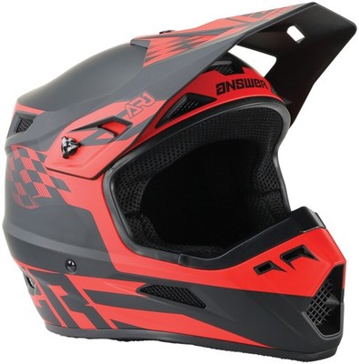 Answer AR1 Sweep Helmet Black/Red XS   DOT & ECE Certified Powersports Helmet