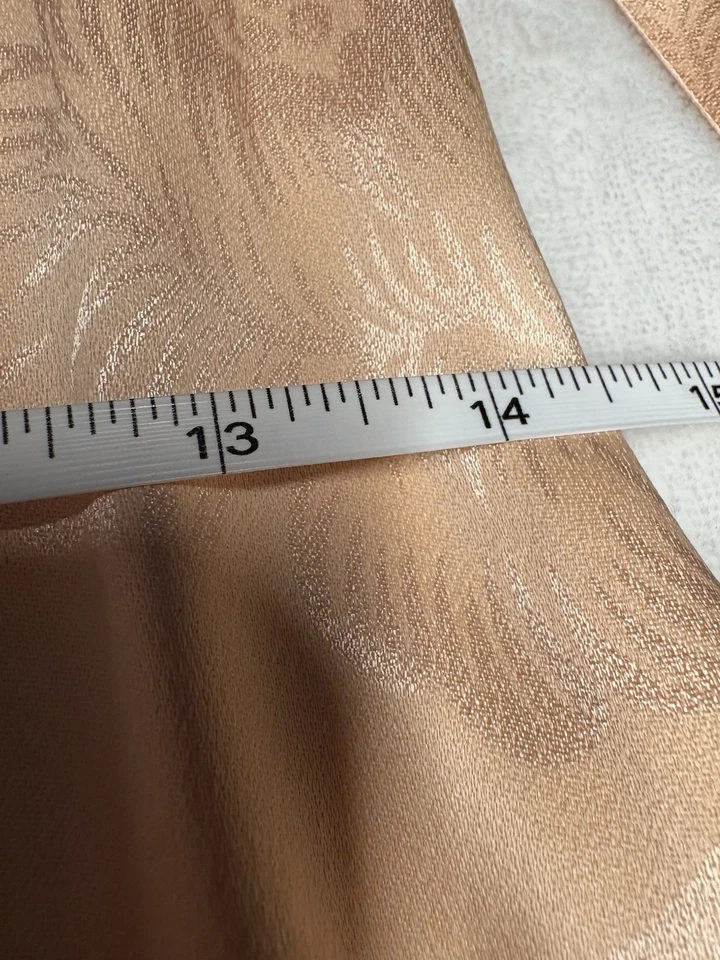 Vestido de pradera Gunne Sax satén melocotón años 70 I Magnin (defectos menores) XXS 32/29 corbata Foto 3 de 4