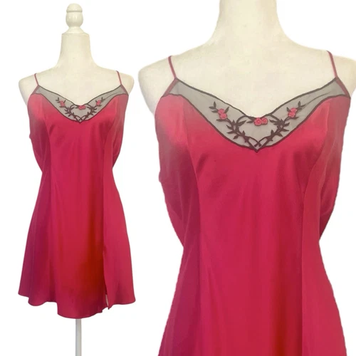 UNDERCOVER Abito slip anni 90 Victoria’s Secret seta rose rosse maglia nera cuore spina